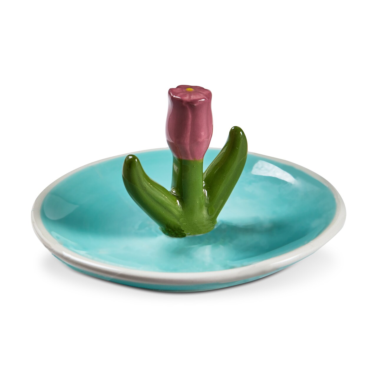 Tulip Ring Dish Decorative Tray 4x4x2 Everyday Use Spot Clean Multi-Functional Plate for Jewelry and Small Items